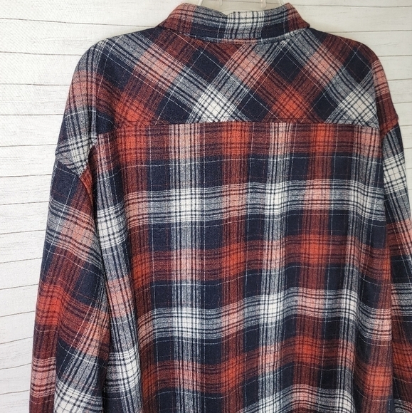 ASCEND PLAID FLANNEL BUTTON DOWN SHIRT SHACKET, SZ XXL - Picture 9 of 9